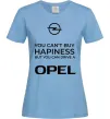 Женская футболка You can drive Opel Голубой фото
