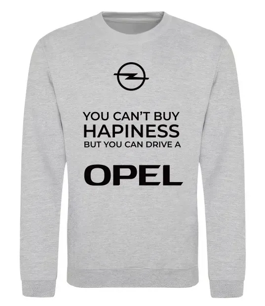 Свитшот You can drive Opel Серый меланж фото