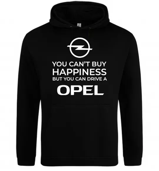 Чоловіча толстовка (худі) You can drive Opel Чорний фото