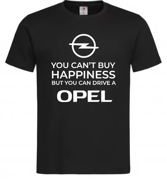 Мужская футболка You can drive Opel Черный фото