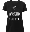 Женская премиум футболка You can drive Opel Черный фото