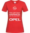 Женская футболка You can drive Opel Красный фото