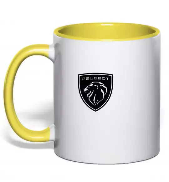 Чашка с цветной ручкой Peugeot Солнечно желтый фото