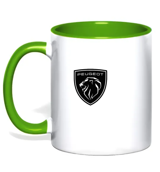 Чашка с цветной ручкой Peugeot Лаймовый фото
