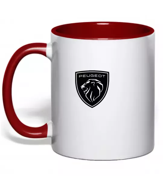 Чашка с цветной ручкой Peugeot Красный фото