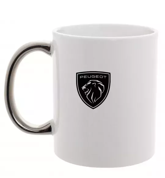 Чашка с цветной ручкой Peugeot Серебро фото