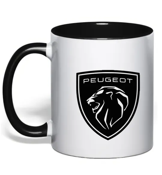 Чашка с цветной ручкой Peugeot Черный фото