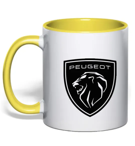 Чашка с цветной ручкой Peugeot Лимонный фото