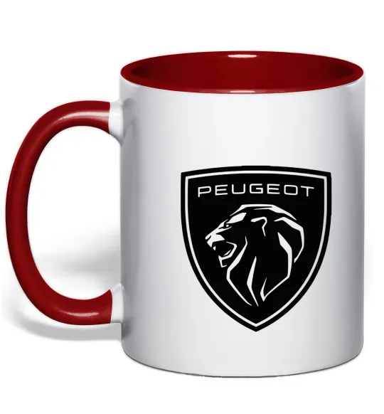 Чашка с цветной ручкой Peugeot Красный фото