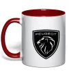 Чашка с цветной ручкой Peugeot Красный фото