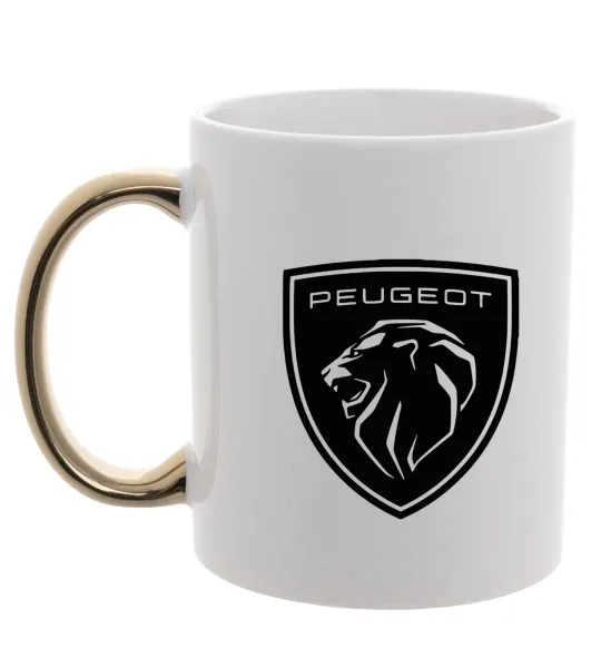 Чашка с цветной ручкой Peugeot Золото фото