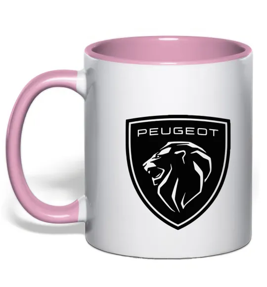 Чашка с цветной ручкой Peugeot Нежно розовый фото