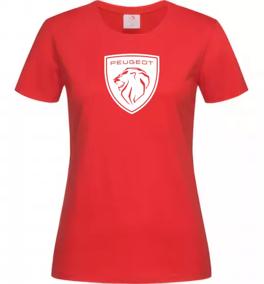 Жіноча футболка Peugeot Червоний фото