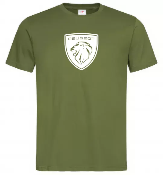 Чоловіча футболка Peugeot Оливковий фото