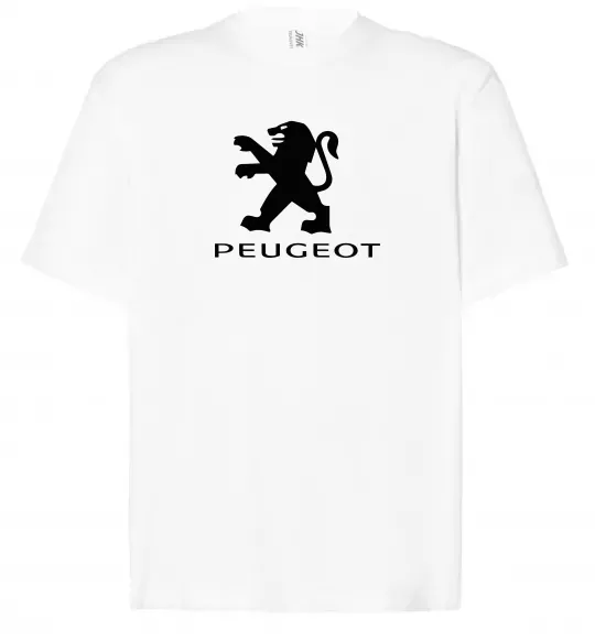 Футболка Оверсайз Peugeot logo Білий фото