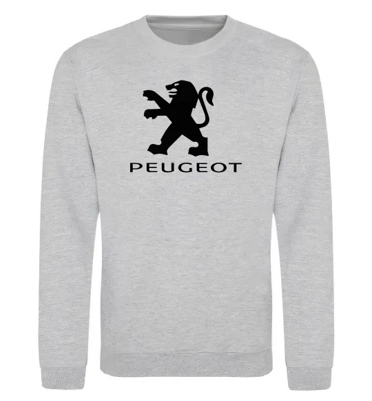 Світшот Peugeot logo Сірий меланж фото