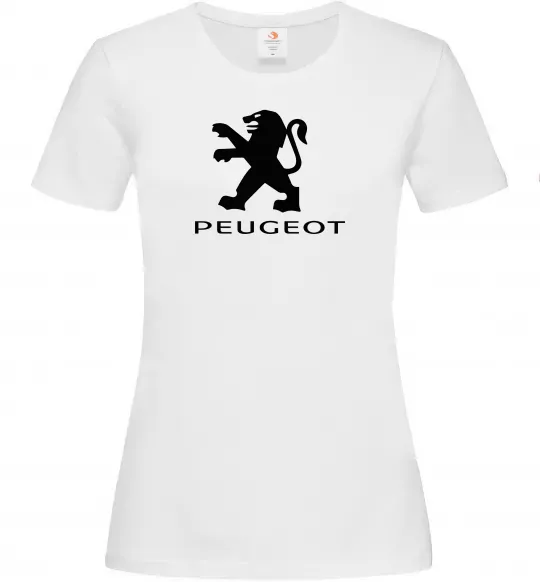 Жіноча футболка Peugeot logo Білий фото