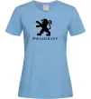 Жіноча футболка Peugeot logo Блакитний фото