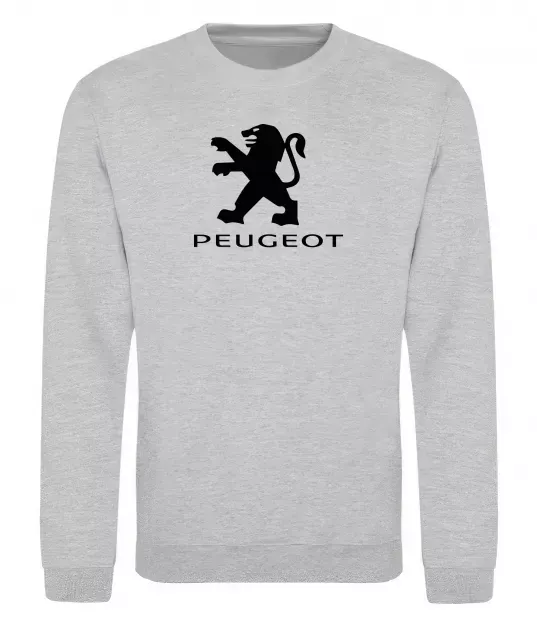 Свитшот Peugeot logo Серый меланж фото