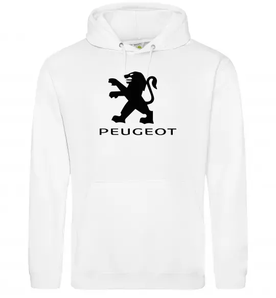 Чоловіча толстовка (худі) Peugeot logo Білий фото