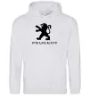 Чоловіча толстовка (худі) Peugeot logo Сірий меланж фото