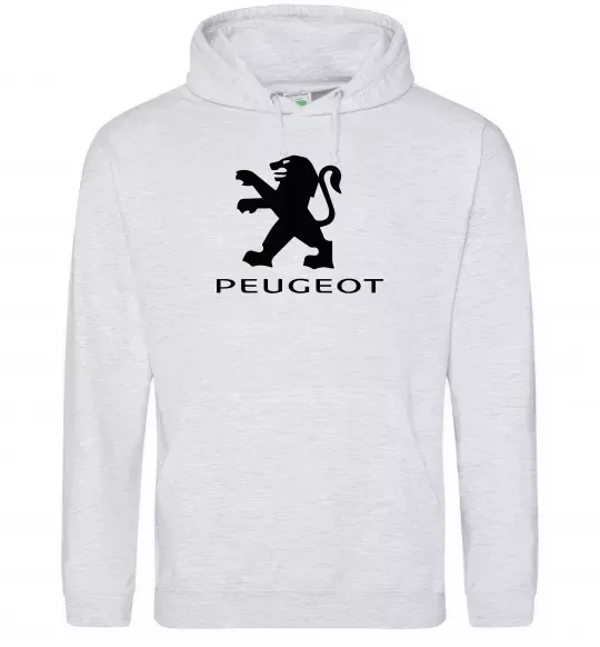 Женская толстовка (худи) Peugeot logo Серый меланж фото
