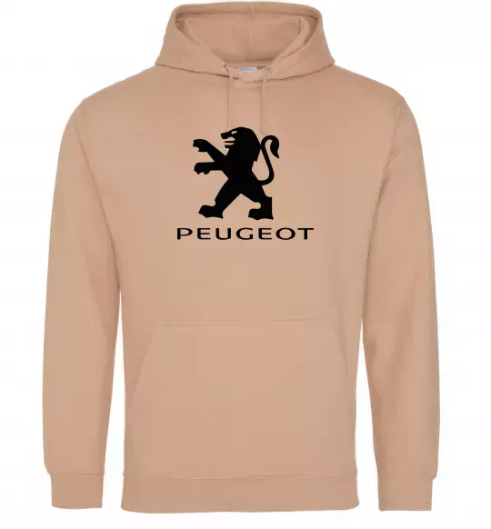 Женская толстовка (худи) Peugeot logo Песочный фото