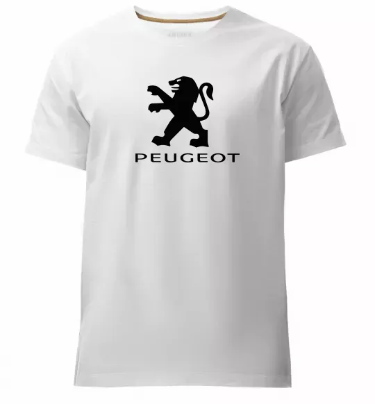 Чоловіча преміум футболка Peugeot logo Білий фото