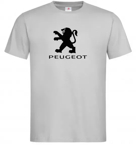 Чоловіча футболка Peugeot logo Сірий фото