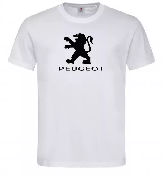 Чоловіча футболка Peugeot logo Білий фото