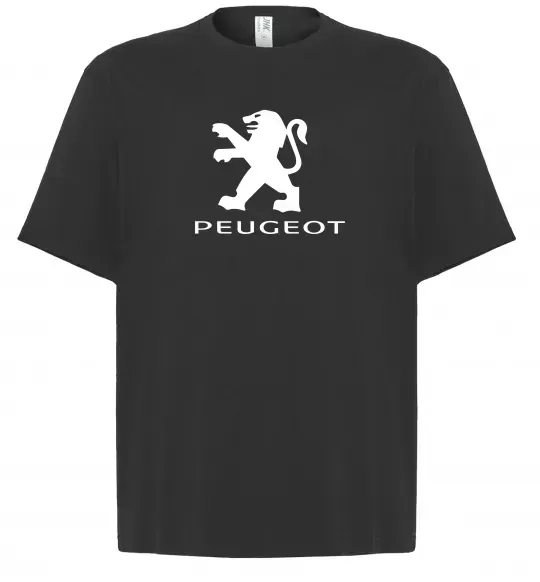 Футболка Оверсайз Peugeot logo Чорний фото