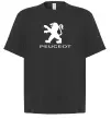 Футболка Оверсайз Peugeot logo Чорний фото