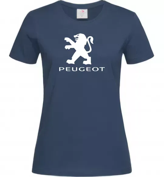 Жіноча футболка Peugeot logo Темно-синій фото