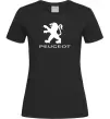 Жіноча футболка Peugeot logo Чорний фото