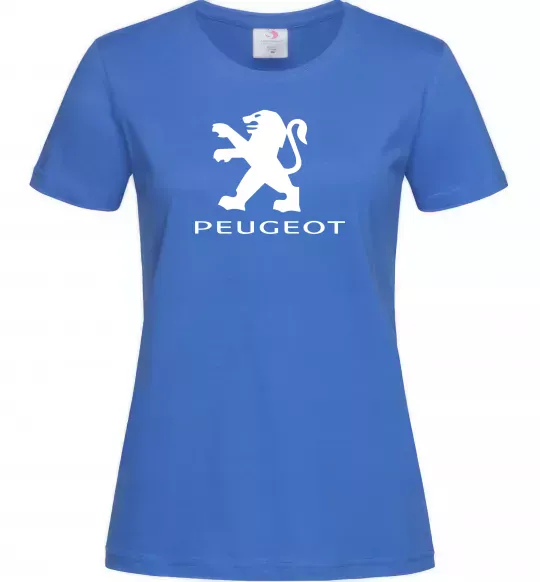 Жіноча футболка Peugeot logo Яскраво-синій фото