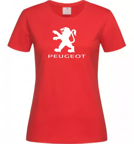 Жіноча футболка Peugeot logo Червоний фото