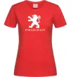 Жіноча футболка Peugeot logo Червоний фото