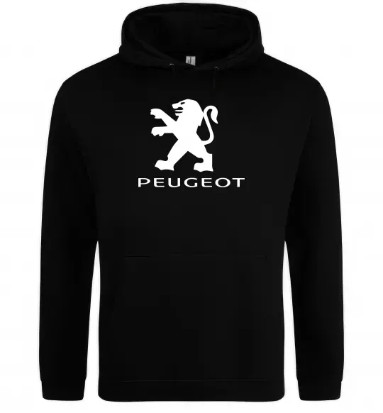 Чоловіча толстовка (худі) Peugeot logo Чорний фото