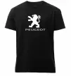 Чоловіча преміум футболка Peugeot logo Чорний фото