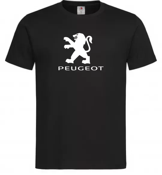 Чоловіча футболка Peugeot logo Чорний фото