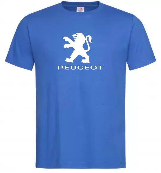 Чоловіча футболка Peugeot logo Яскраво-синій фото