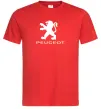 Чоловіча футболка Peugeot logo Червоний фото