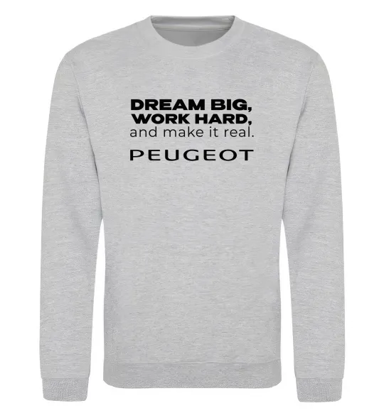 Свитшот Make peugeot real Серый меланж фото