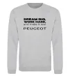 Свитшот Make peugeot real Серый меланж фото
