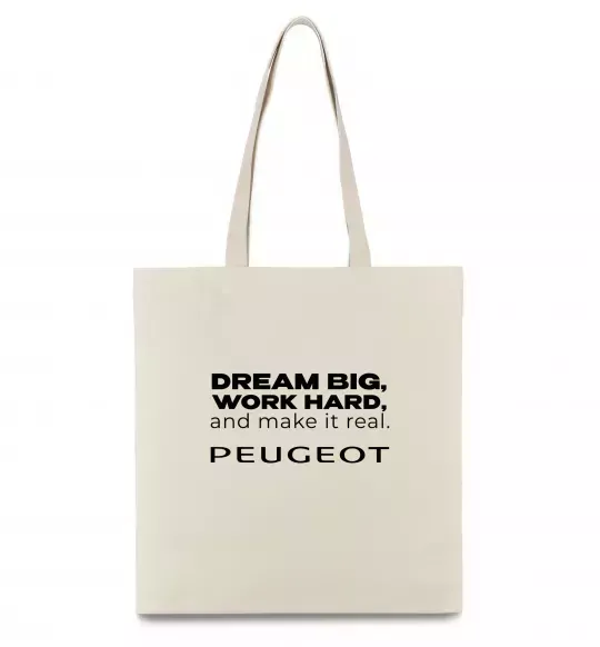 Эко-сумка Make peugeot real Бежевый фото