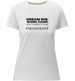 Жіноча преміум футболка Make peugeot real