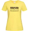 Жіноча футболка Make peugeot real Лимонний фото