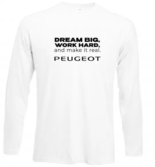 Лонгслів Make peugeot real Білий фото