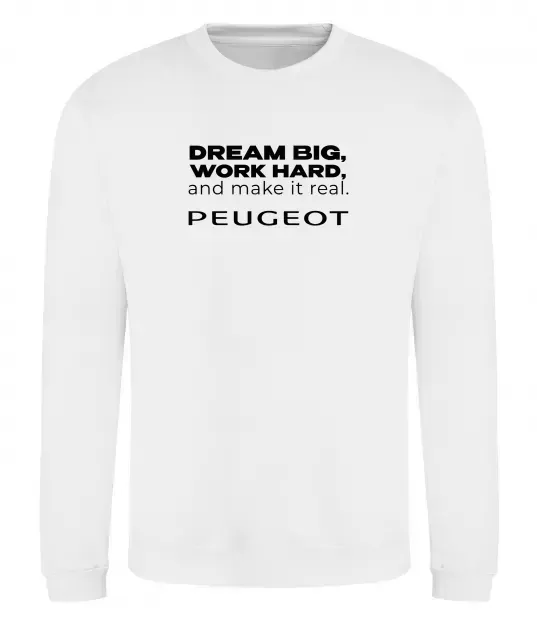 Світшот Make peugeot real Білий фото