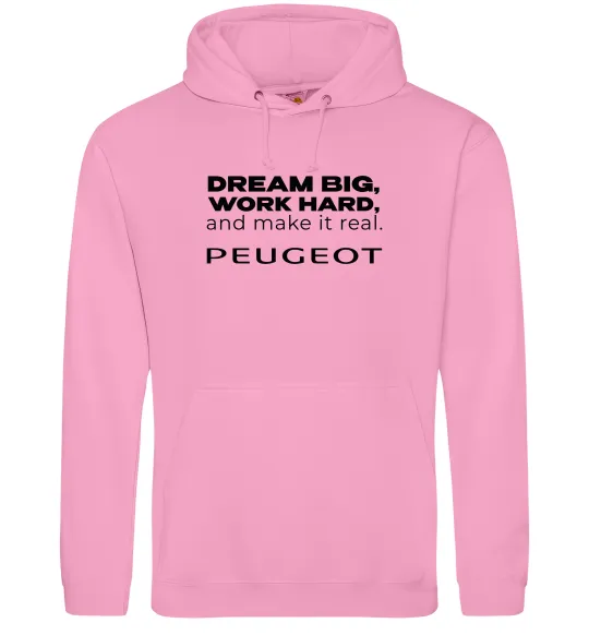 Чоловіча толстовка (худі) Make peugeot real Рожевий фото